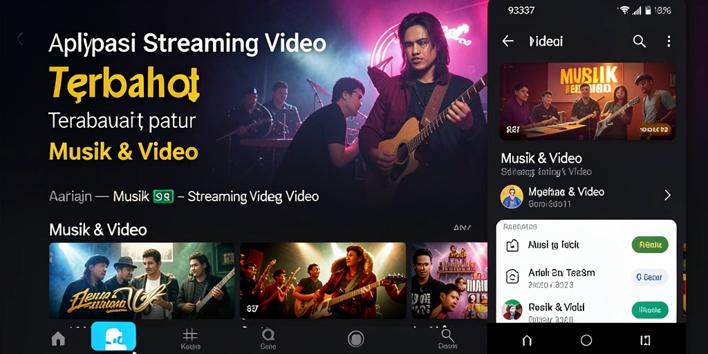 Tampilan antarmuka aplikasi Streaming Video yang menarik dan mudah digunakan.