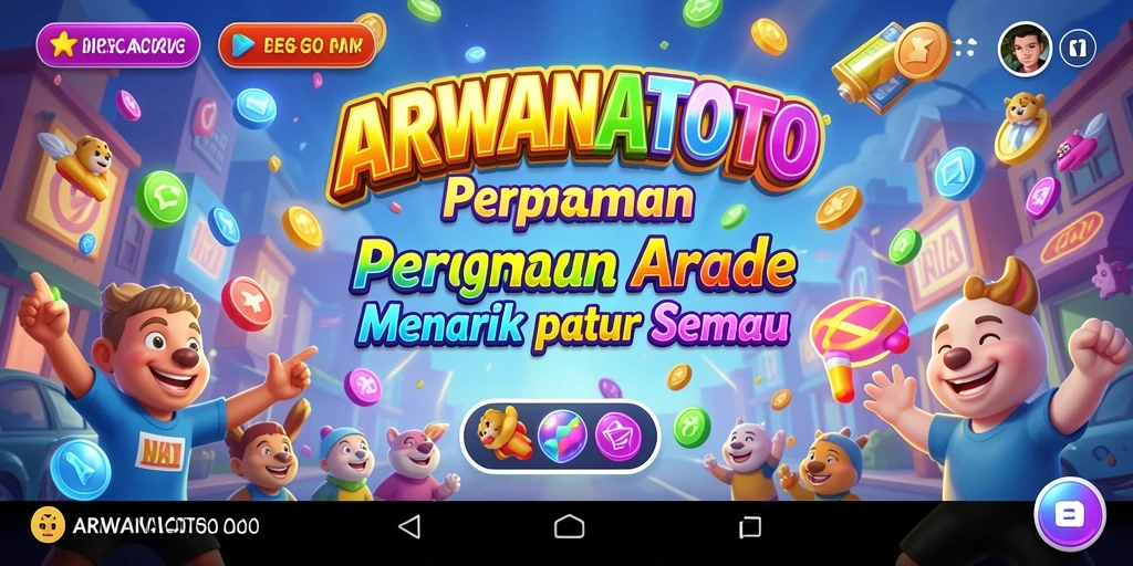 Tampilan antarmuka permainan ARWANATOTO yang colorful dan menarik.
