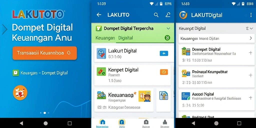 Antarmuka aplikasi LAKUTOTO yang intuitif dan ramah pengguna.