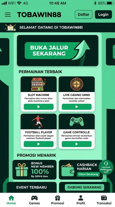 Halaman Link Alternatif Tobawin88 untuk Pengguna Android