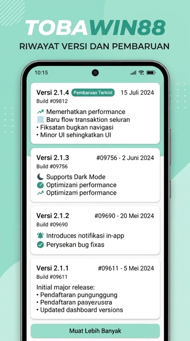 Riwayat Versi tobawin88 untuk Pengguna Android